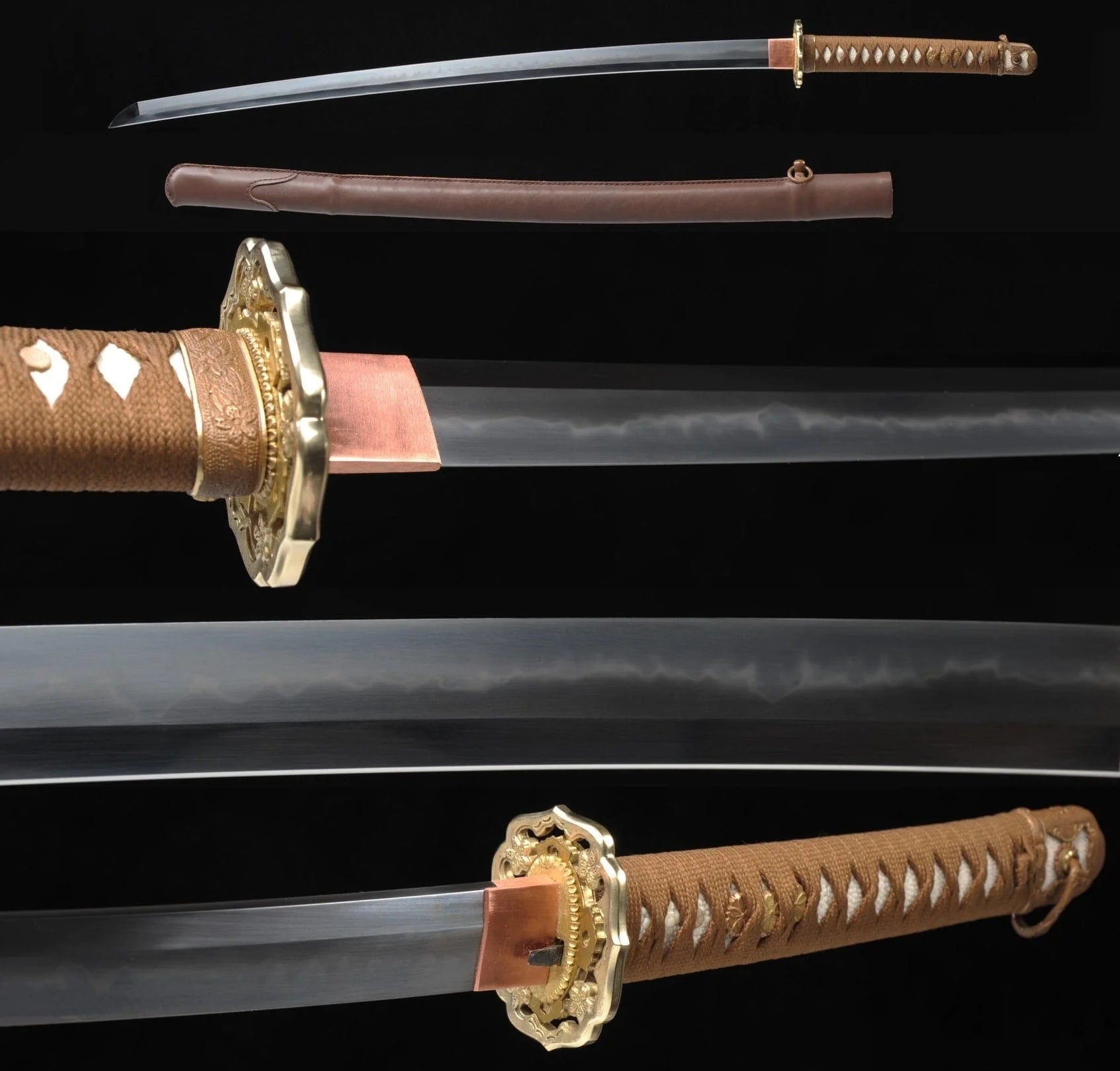 WW2 Shin Gunto Type 98 Japanese Officer Samurai Sword Clay Tempered 1095 Steel Katana