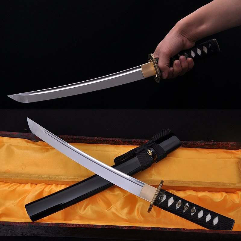 Hand Forged 1060 High Carbon Steel Blade Knife Full Tang Samurai Tanto Sword