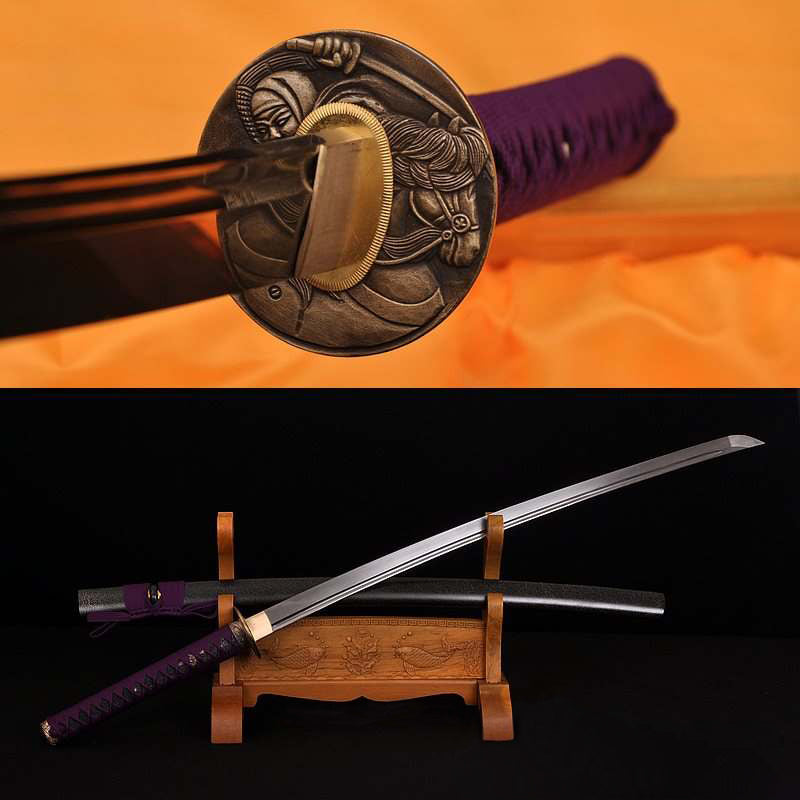 Hand Forged Folded Damascus Steel Blade Horseman Samurai Sword Katana