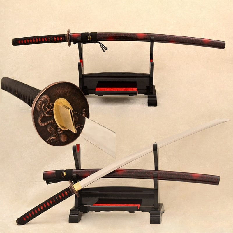 Rokurokubi Demon Hand Forged 9260 Spring Steel Samurai Sword