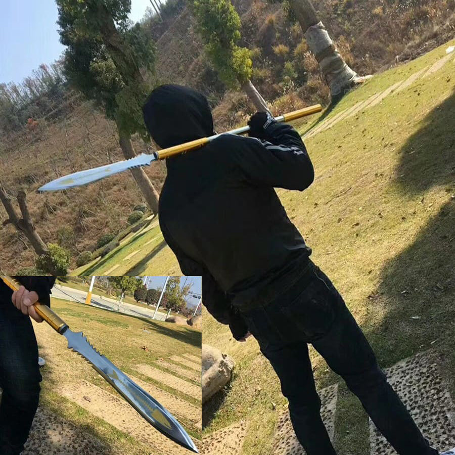 Sojutsu Hoko Yari Straight Japanese Qiang Spear Hand Forged 1095