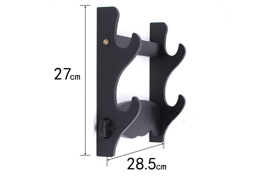 2 Layer Wall Hanging Wooden Sword Display Stand