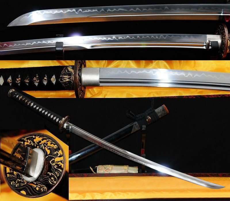 ケン 1095 High Carbon Steel Clay Tempered Unokubi Zukuri Katana