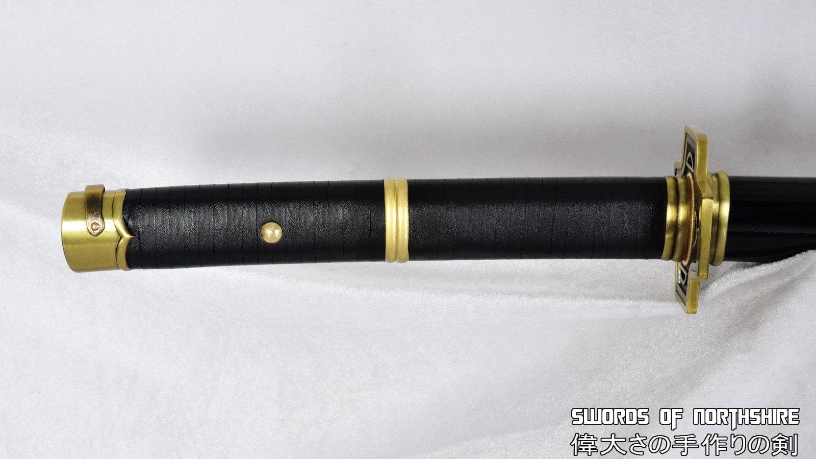 One Piece Yubashiri Roronoa Zoro Clay Tempered & Folded Steel Gyaku-Kobuse Katana Sword