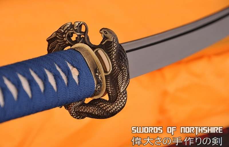Hand Forged 1060 High Carbon Skyrim Blades Sword Dragon & Snake Martial Arts Iaito Katana