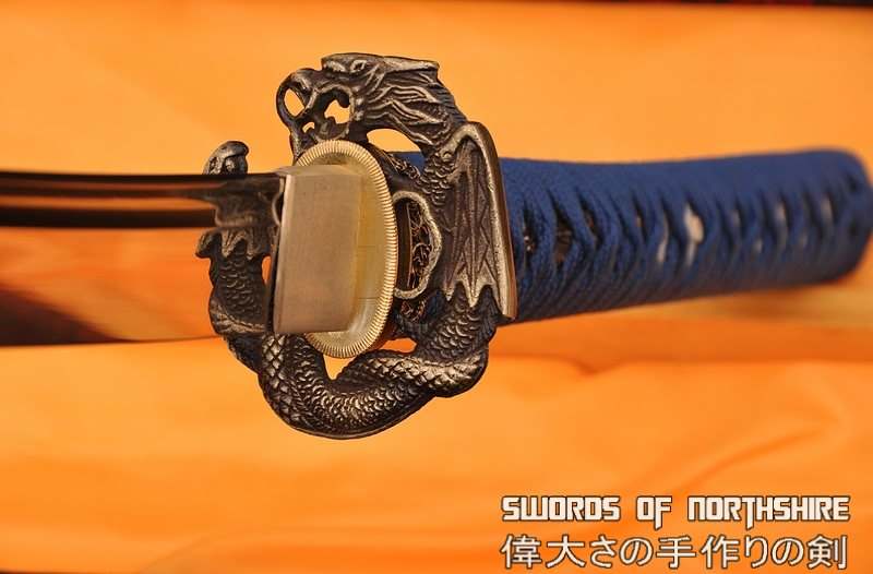 Hand Forged 1060 High Carbon Skyrim Blades Sword Dragon & Snake Martial Arts Iaito Katana