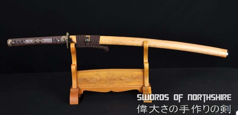 Hand Forged 1095 High Carbon Steel Clay Tempered Dragon Samurai Sword Katana
