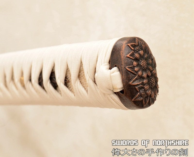 Snow Flower Hand Forged 9260 Spring Steel Japanese Samurai Sword Battle Ready Katana