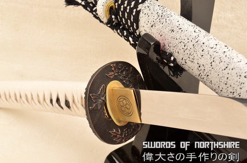 Snow Flower Hand Forged 9260 Spring Steel Japanese Samurai Sword Battle Ready Katana