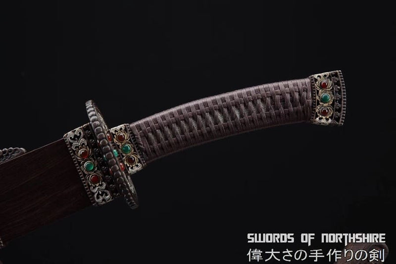 Ming Dynasty Dao Clay Tempered & Folded Damascus Steel Blade Chinese Sword Hazuya Polish