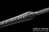 Sojutsu Japanese 35" Spear Hand Forged Hammer Marks Folded Steel w/ Leather Sheath