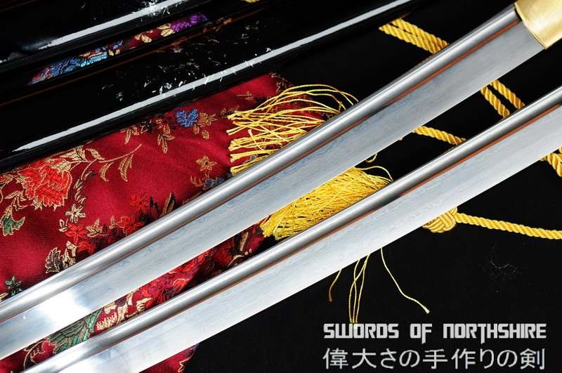 Hand Forged Folded Steel Katana & Wakizashi Samurai Sword Set