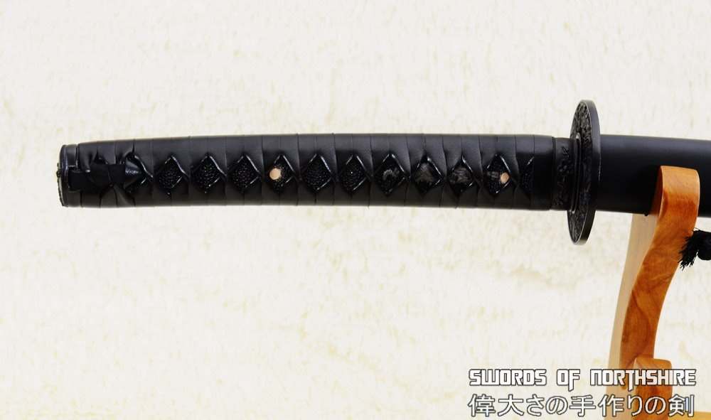 Clay Tempered 1095 High Carbon Steel All Black Samurai Katana Sword