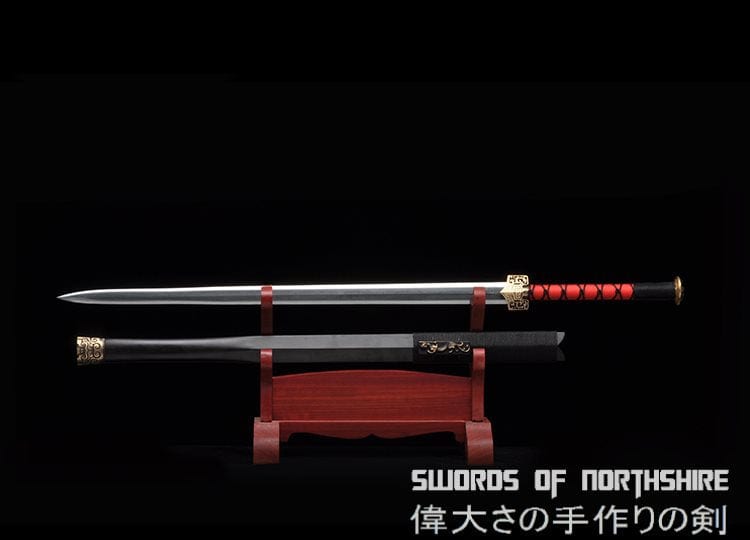 Han Dynasty Eight-Sided or Double Groove Blade Jian Hand Forged Folded Steel Chinese Sword