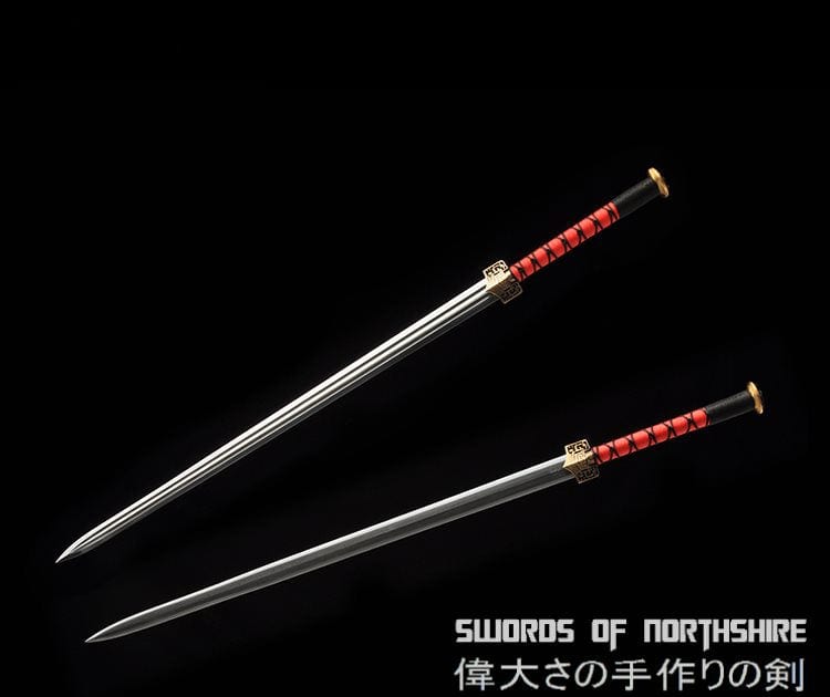 Han Dynasty Eight-Sided or Double Groove Blade Jian Hand Forged Folded Steel Chinese Sword
