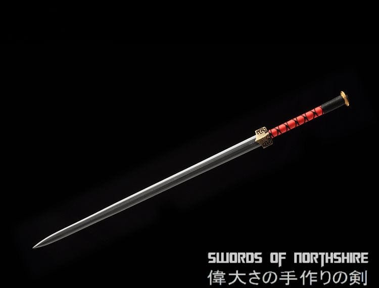 Han Dynasty Eight-Sided or Double Groove Blade Jian Hand Forged Folded Steel Chinese Sword