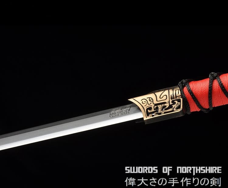 Han Dynasty Eight-Sided or Double Groove Blade Jian Hand Forged Folded Steel Chinese Sword