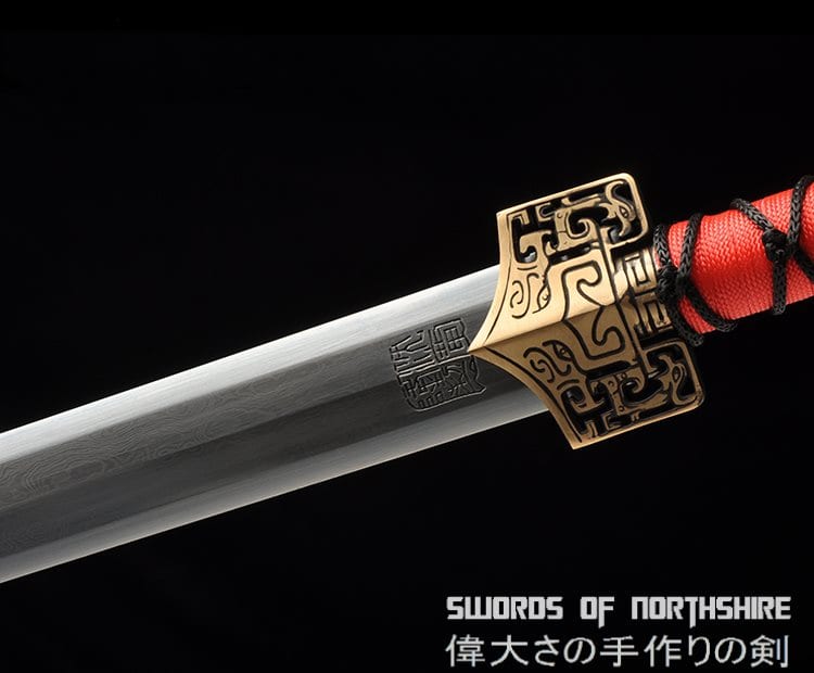 Han Dynasty Eight-Sided or Double Groove Blade Jian Hand Forged Folded Steel Chinese Sword