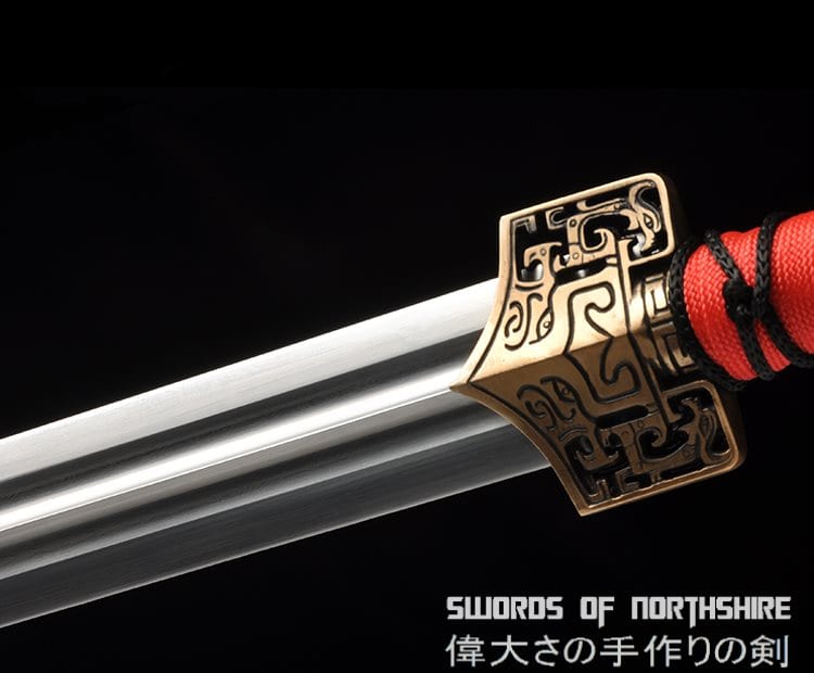 Han Dynasty Eight-Sided or Double Groove Blade Jian Hand Forged Folded Steel Chinese Sword