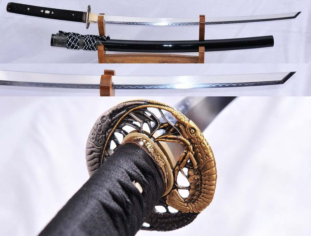 1095 High Carbon Steel Clay Tempered Kiriha Zukuri Samurai Katana Sword