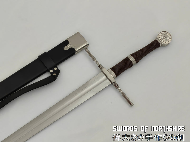 Geralt of Rivia's steel sword brown handle