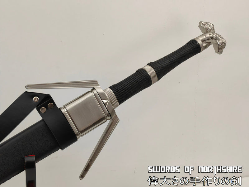 Geralt of Rivia's silver sword handle