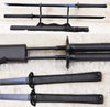 Hand Forged Black Folded Steel Gemini Twin Straight Blade Chokuto Ninja Sword Set