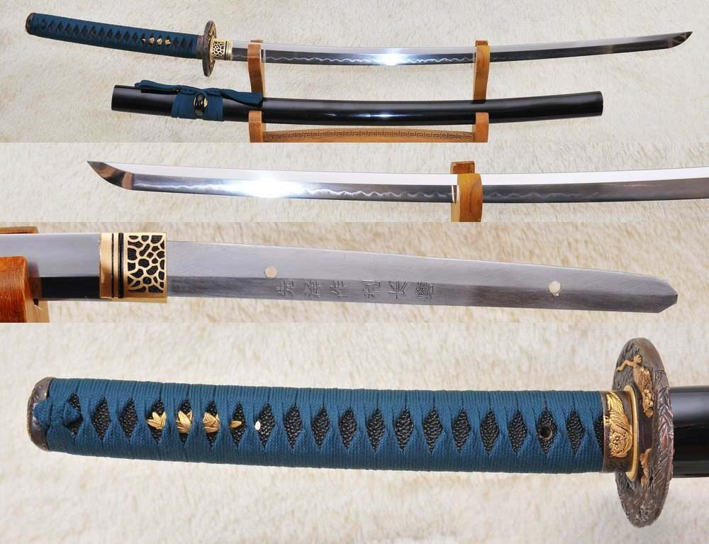 1095 High Carbon Steel Differentially Hardened Samurai Tiger Katana Sword