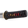 Black and red handle tanto short sword knife