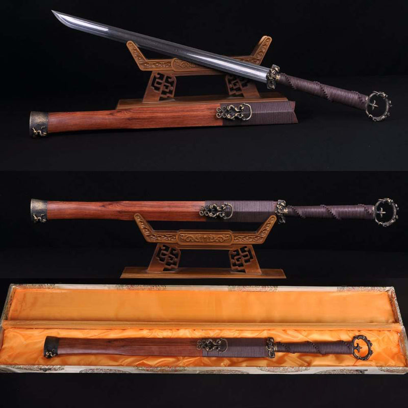 Hand Forged Folded Steel Chinese Huan Shou Jian / Dao Hybrid Sword