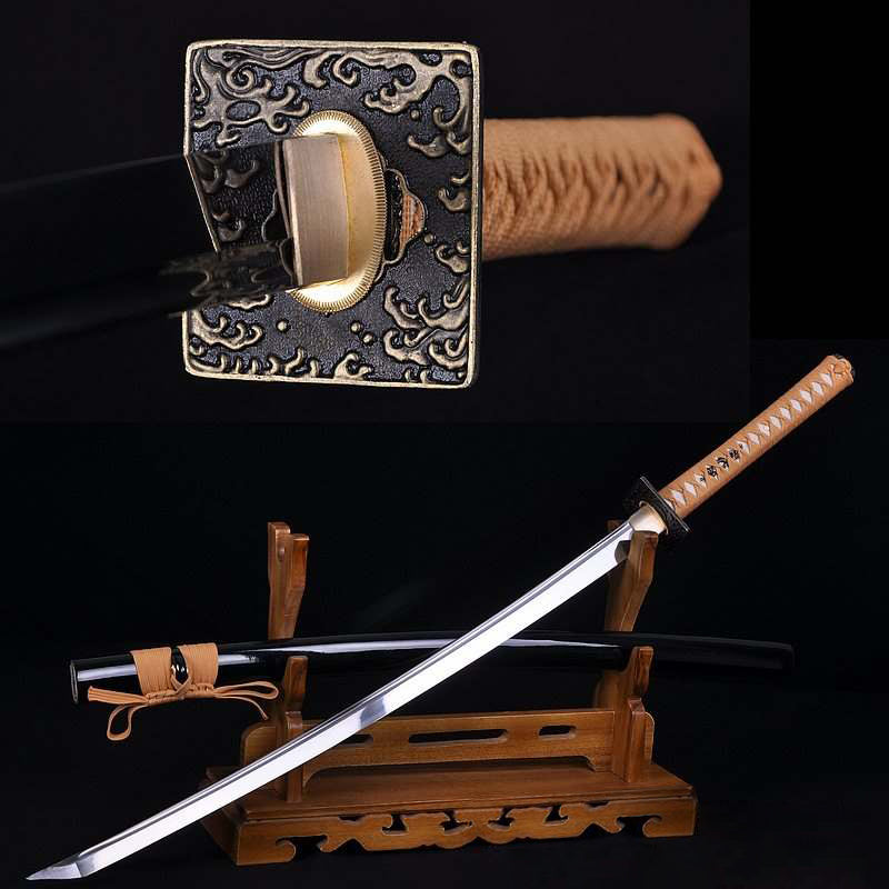 Hand Forged 1060 High Carbon Steel Blade Iaido Kendo Wave Samurai Katana Iaito Sword