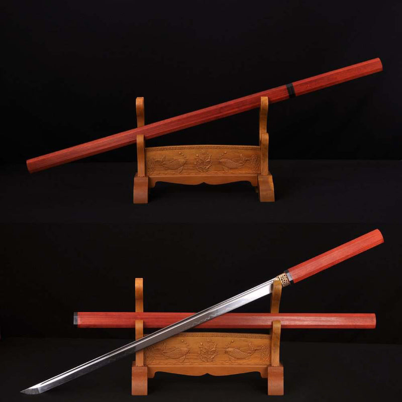 Zatoichi the Blind Swordsman Hand Forged Clay Tempered 1095 Samurai Ninja Shirasaya Sword