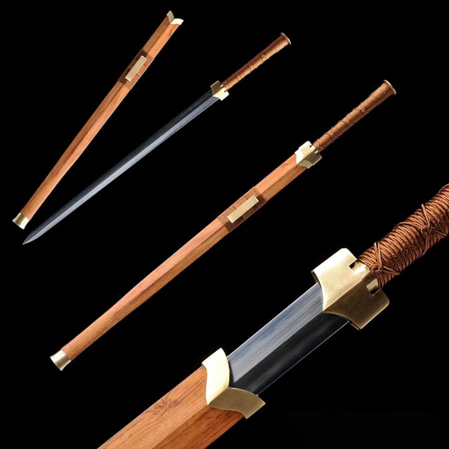 Clay Tempered & Folded Steel Han Dynasty Jian Hand Forged Blade Battle Ready Tai Chi Sword