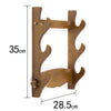 3 Layer Wall Hanging Natural Wood Sword Display Stand