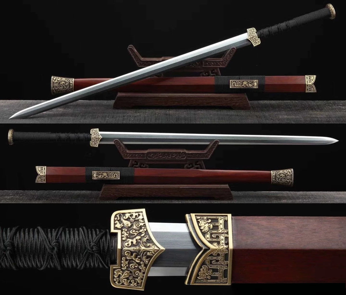 Xuanwu Tortoise & Snake Han Jian Hand Forged Folded Steel Blade Xuanwu Tortoise & Snake Han Jian Hand Forged Folded Steel Blade