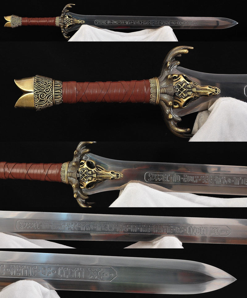 Hand Forged 1095 High Carbon Steel Fully Functional Conan the Destroyer Father's Sword