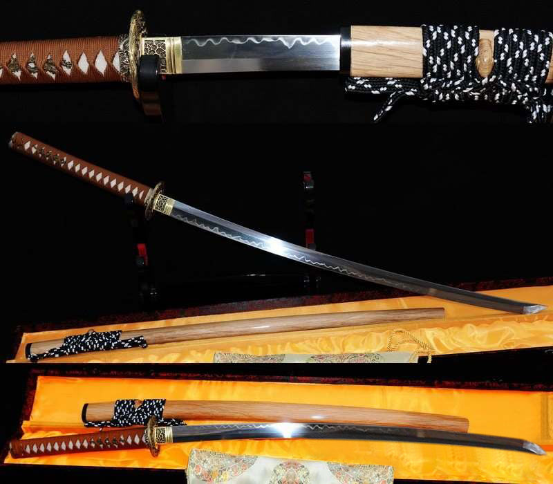 1095 High Carbon Steel Clay Tempered Samurai Sword Dragon Katana