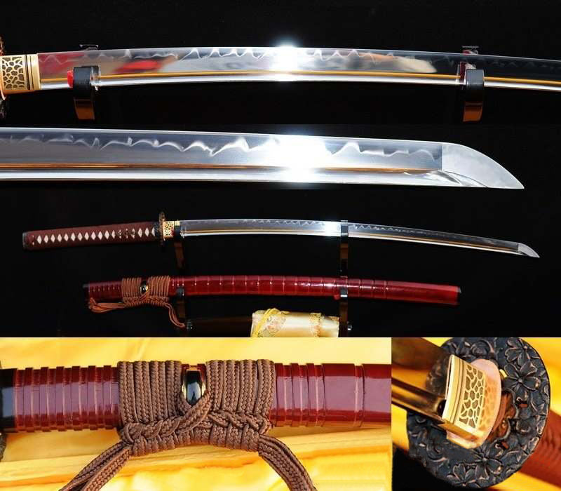 1095 High Carbon Steel Clay Tempered Samurai Katana Sword