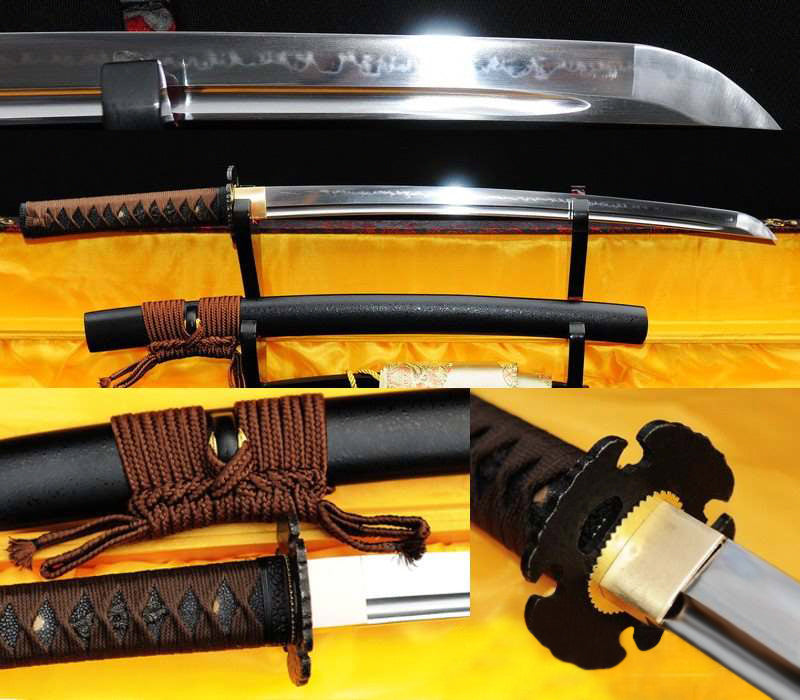 1095 High Carbon Steel Clay Tempered Samurai Wakizashi Sword