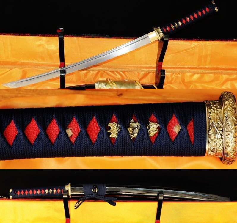 Hand Forged Folded Steel Samurai Wakizashi Sword