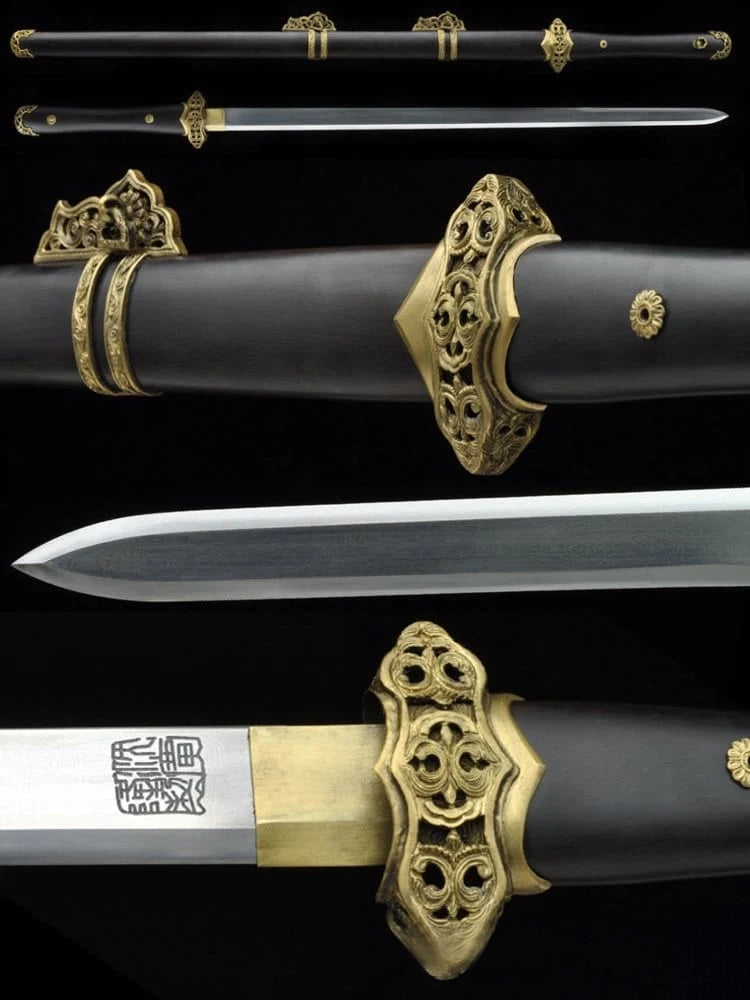 Folded Steel Blade Tang Jian Kung Fu Wushu Battle Ready Chinese Martial ...