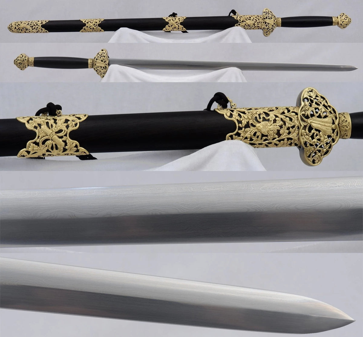 Folded Steel Blade Battle Ready Han Jian Kung Fu Wushu Chinese Martial Arts Tai Chi Sword