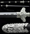 Silver Plated Dragon Folded Steel Blade Jian Kung Fu Chinese Martial Arts Wushu Tai Chi Sword