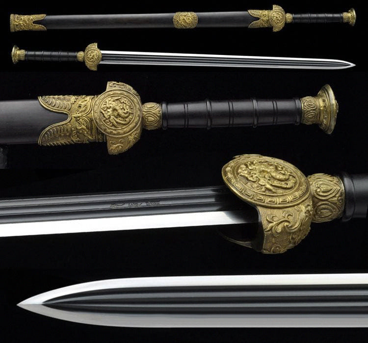 Three Dragons Longsword Pattern Steel Blade Kung Fu Chinese Martial Arts Tai Chi Jian Sword