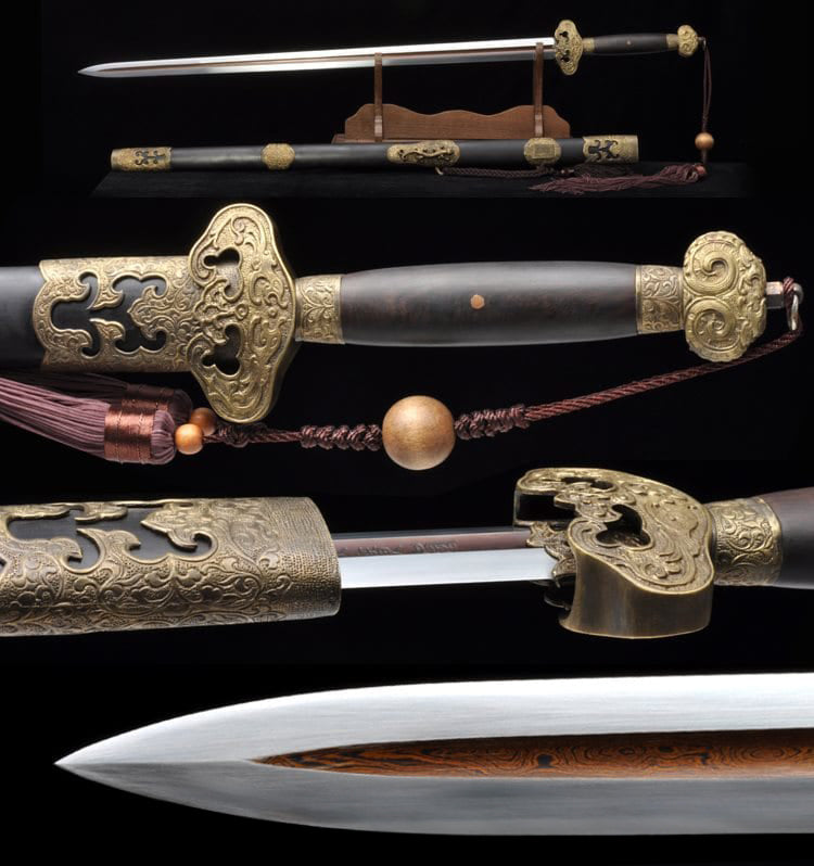 Qian Kun Jian Damascus Steel Blade Kung Fu Chinese Martial Arts Wushu Tai Chi Sword