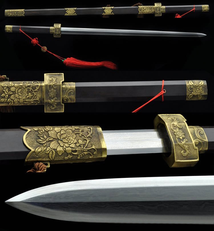 Chinese Emperor Jian Damascus Steel Blade Kung Fu Chinese Martial Arts Wushu Tai Chi Sword