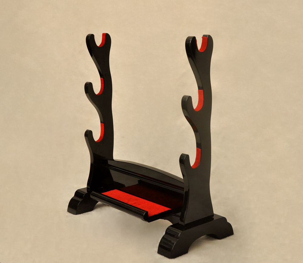 3 Layer Wooden Platform Sword Display Stand