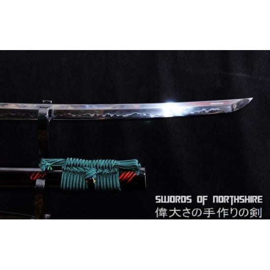 1095 High Carbon Steel Clay Tempered Samurai Sword Ketsueki Tsume Katana