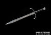 Medieval Claymore European Viking Sword Hand Forged Double Edged Folded Steel Leaf Blade