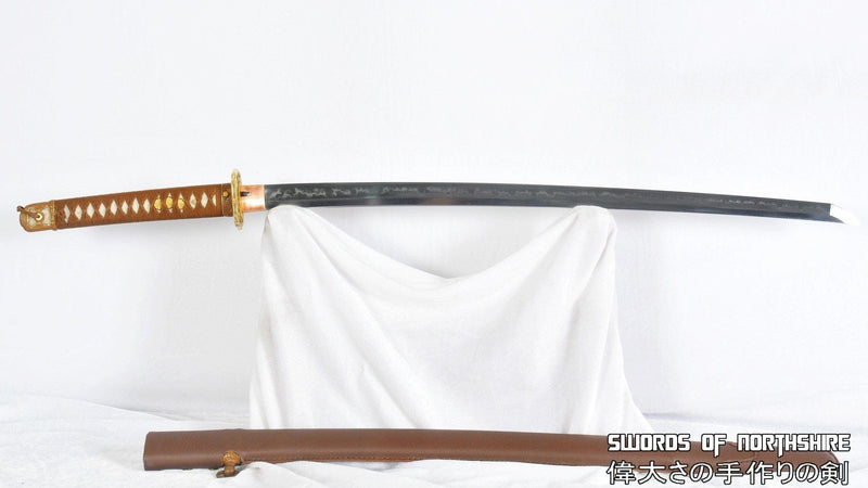 WW2 Type 98 Shin Gunto Japanese Officer Samurai Sword Clay Tempered 1095 Steel Katana